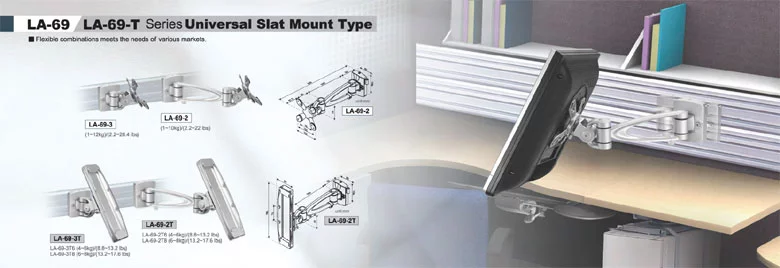 Monitor universal slat mount